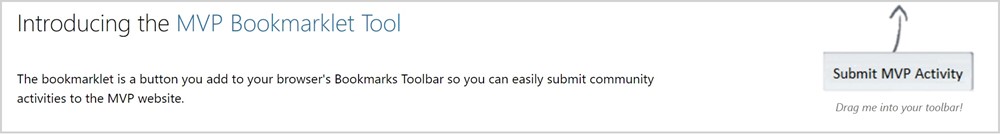 Introducing MVP Bookmarlet Tool
